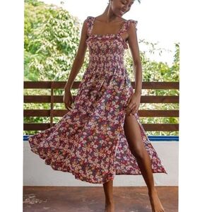 Natural Life Floral Smocked Dress